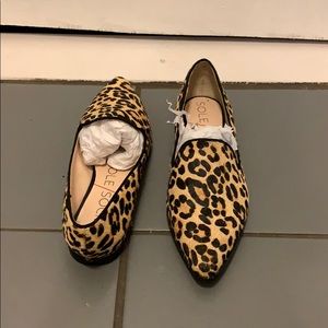 Sole society cheetah flats - tan/black